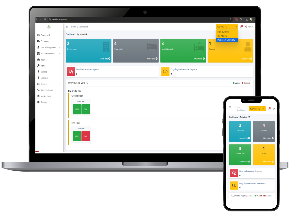 Paying Guest Management System 